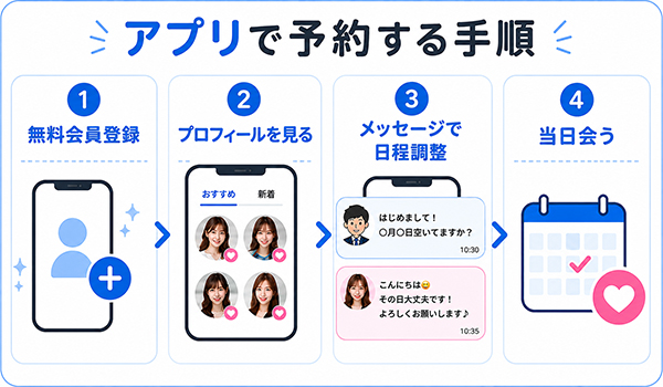 アプリでの予約方法