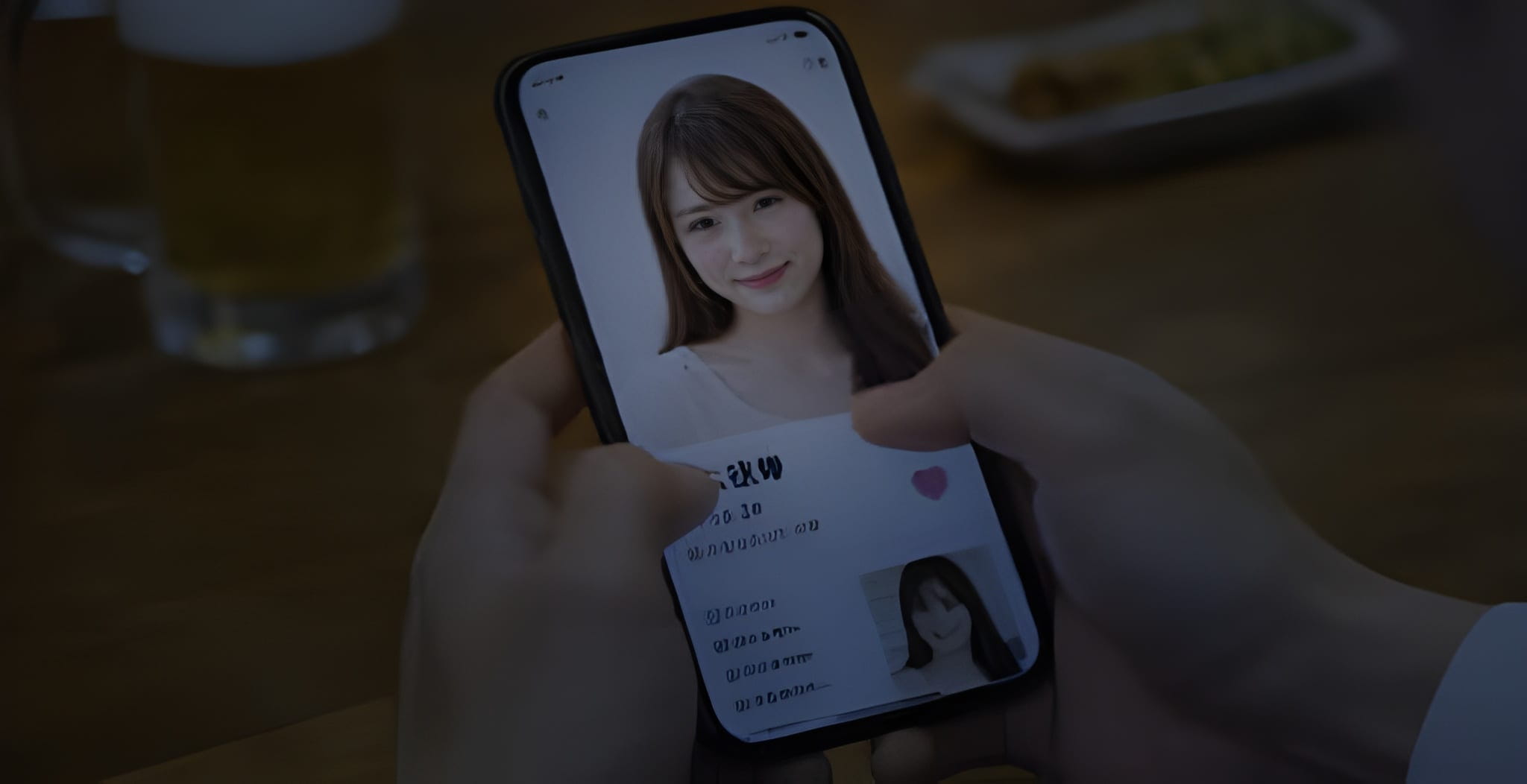 スマホでキャストを探す男性