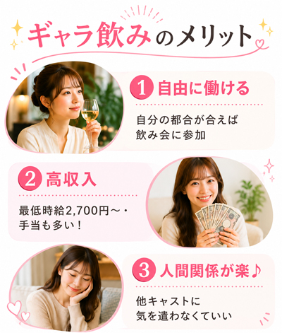ギャラ飲みのメリット